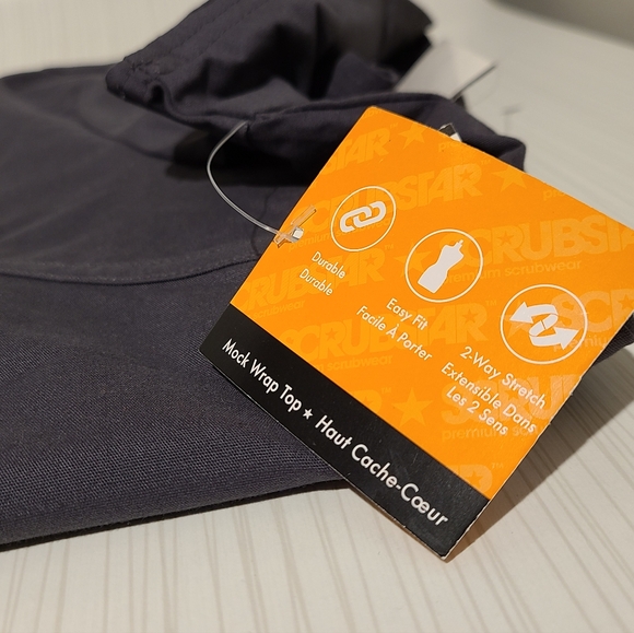 Scrubstar Premium Scrubwear 3XL Stretch Mock Wrap Top Scrubs for Women New Tags - Picture 3 of 6